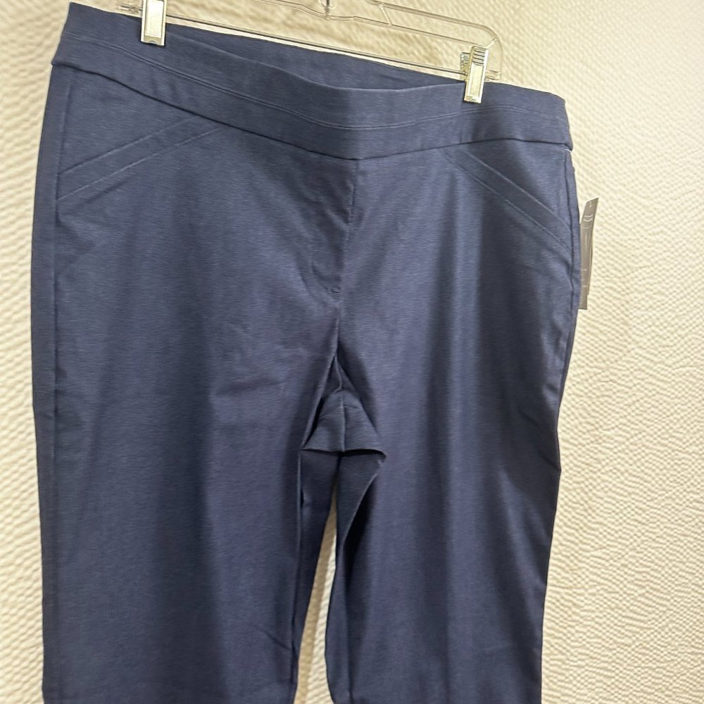 Kim Rogers Pants 16 Average Boot Cut Tummy Control Medium Denim Super Stretch - Picture 3 of 12